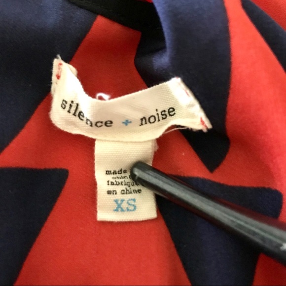 UO Silence & Noise Red & Blue Dress - Picture 7 of 8